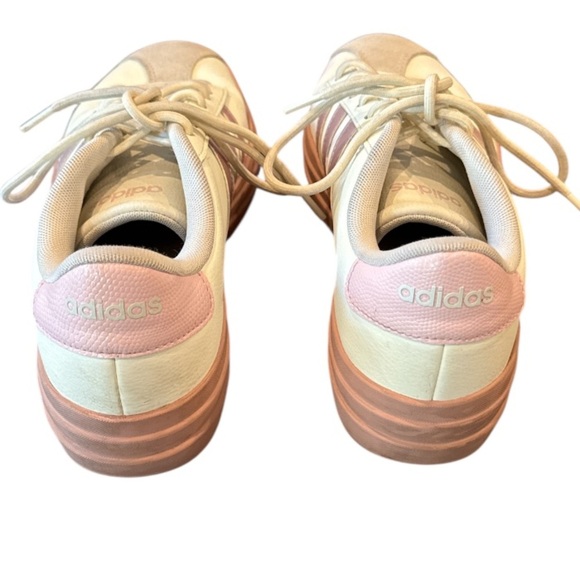 Adidas VL Court Ivory/Sandy Pink Platform  Sneakers Size 9 - Picture 6 of 15